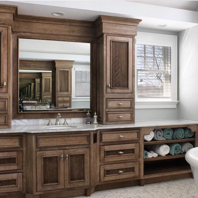 Medallion Cabinetry Vanity in Cherry Cappuccino Finish, Lakeville Kitchen and Bath 