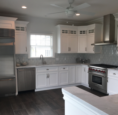 White Contemporary Kitchen by Lakeville Industries, Kitchen and Bath Cabinet and Design Experts