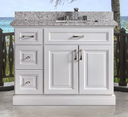 Bath Silhouettes bathroom vanities by Medallion Cabinetry for sale at Lakeville Kitchen and Bath of Lindenhurst and Smithtown.