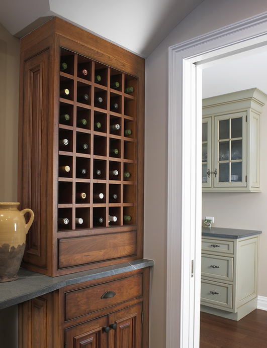Wine Bar by the Kitchen Cabinetry Experts at  Lakeville Kitchen and Bath