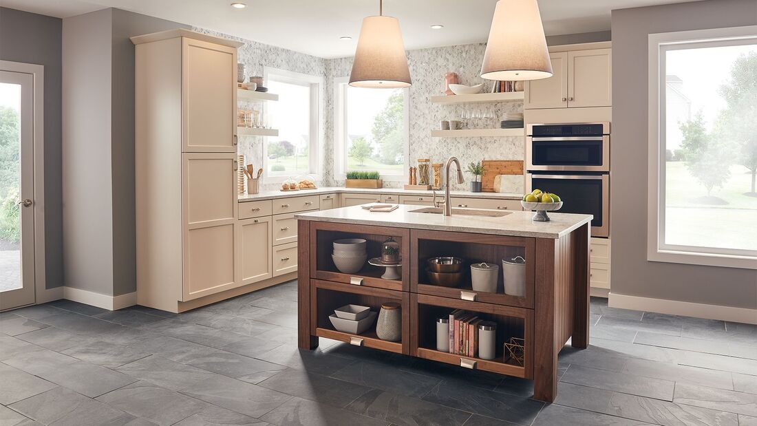 Plain and Fancy kitchen cabinets at Lakeville Kitchen and Bath of Lindenhurst and Smithtown.